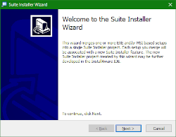 Un wizard de instalación de software de Windows