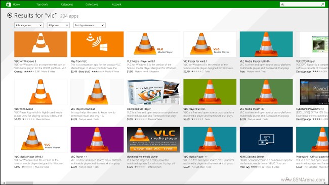 Aplicaciones falsas de VLC en la Microsoft Store